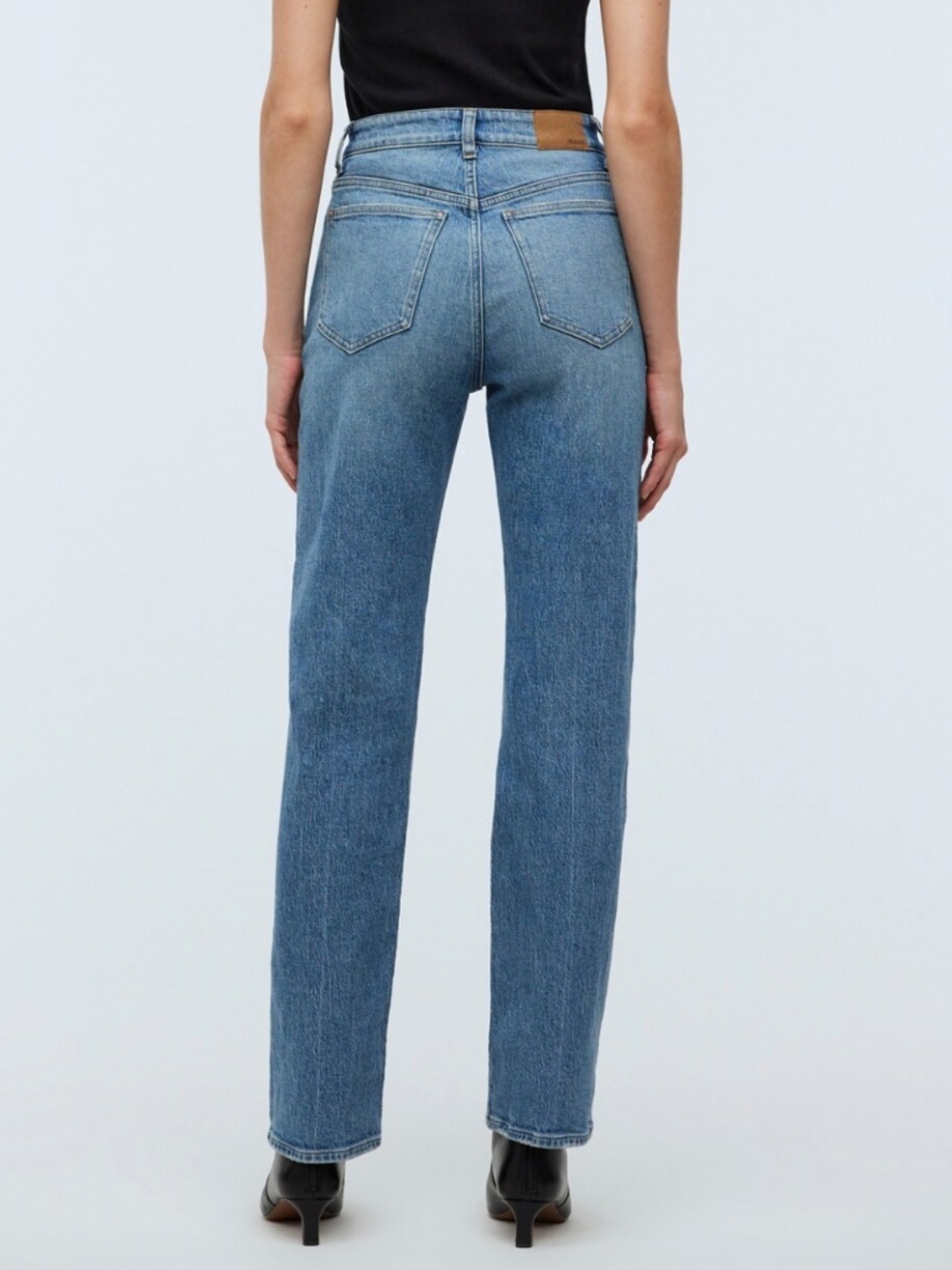 Madewell The '90s Straight Blue Rondell Wash Comfort Stretch Jean Size 30 - Picture 4 of 16